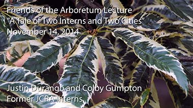 "A Tale of Two Interns and Two Cities" - Justin Durango and Colby Gumpton, Former JCRA Ingterns - November 13, 2014