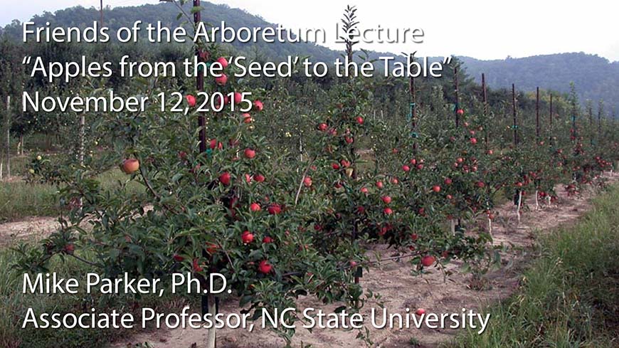 Friends of the Arboretum Lecture - Apples from the Seed to the Table - Mike Parker