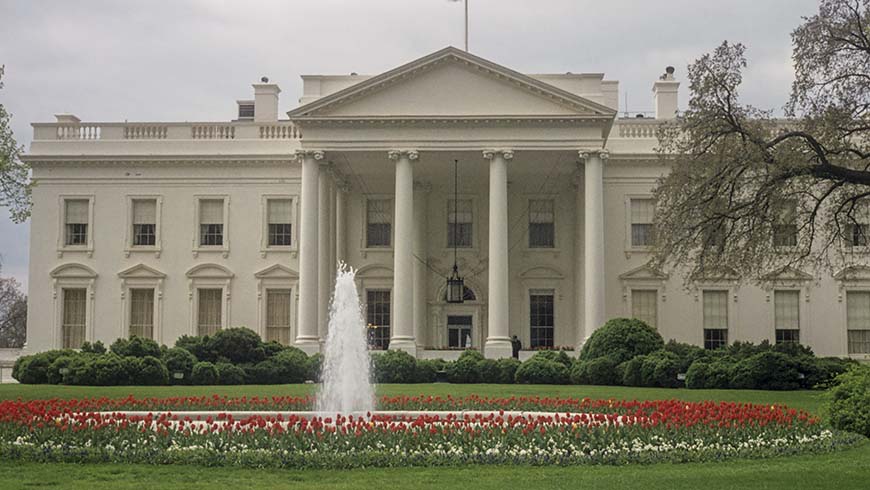 White House in spring