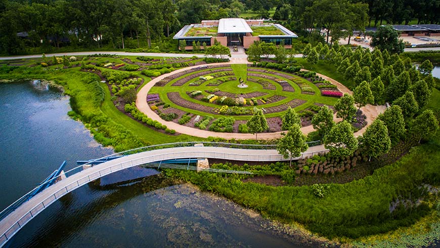 trial garden at the Chicago Botanic Garden