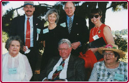 Dr. Bob Lyons, Mrs. Diana and Dean Jim Oblinger, Chancellor Marye Anne Fox, Ms. Ruby McSwain, Mr. J.W. York, and Mrs. Elva Maynard. Photograph by Sheri D. Thomas