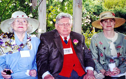 Lib and Willie York with daughter Phyllis Brookshire (left to right) enjoying the 1999 Gala in the Garden.
