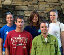 Rebecca Pledger, Colin McCarty, Heather Ridlon, Robert Nichols, and Katie Perry, the summer 2010 interns